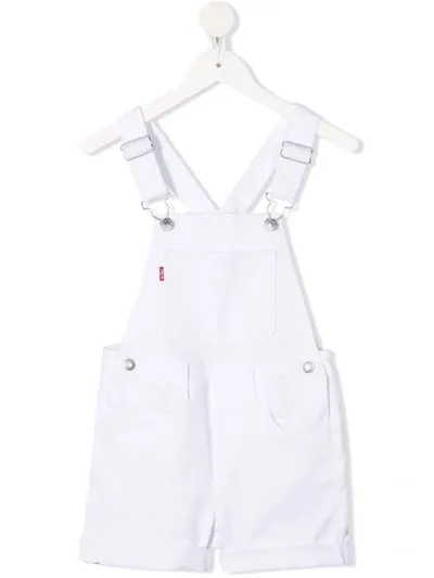 Levi's Kids' Straight-leg Stretch-cotton Dungarees In 白色