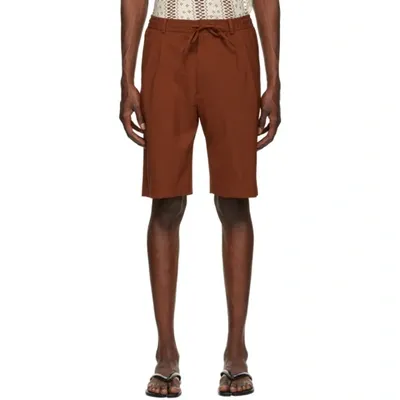 Cmmn Swdn Shorts In Brown Wool