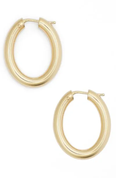 Roberto Coin Everyday Gold Oval Hoop Earrings, Medium In Yg