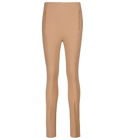 Wardrobe.nyc Release 05 High-rise Split-hem Leggings In Beige