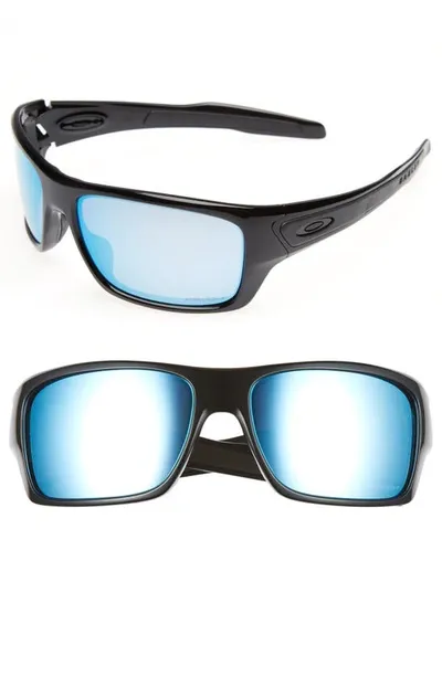 Oakley Turbine H2o 65mm Polarized Sunglasses In Black/blue