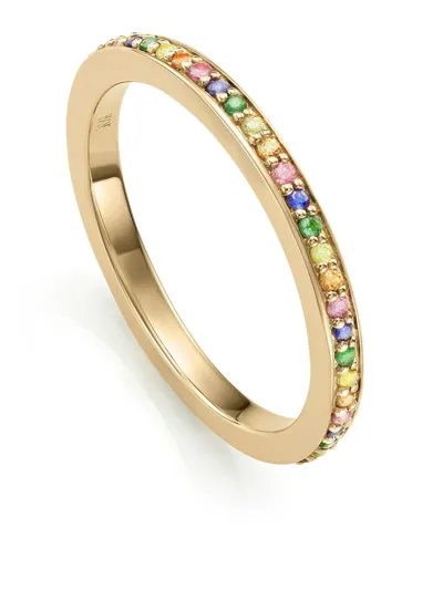 Monica Vinader Skinny Gem-set 18ct Gold-plated Vermeil Sterling-silver Eternity Ring