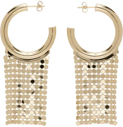 Rabanne Pixel Hoop Earrings In Gold