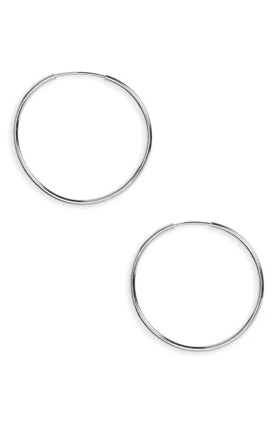 Argento Vivo Endless Hoop Earrings In Silver