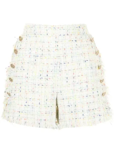 Edward Achour Paris Tweed-style Sailor Shorts In Multicolour