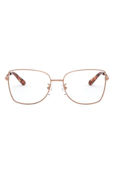 Michael Kors 54mm Butterfly Optical Glasses In Rose Gold