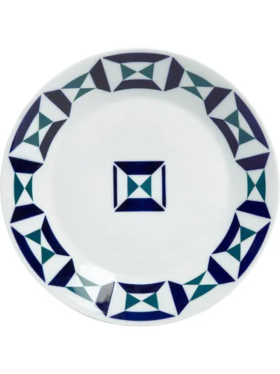 Sargadelos Paxarico Monferico Flat Plate In Blue, Green