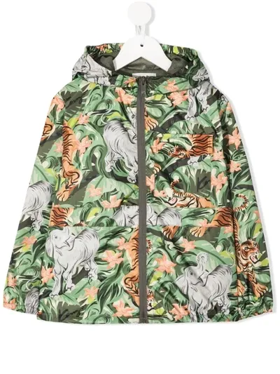 Kenzo Illustration-style Print Jacket In Green