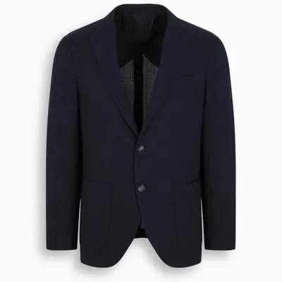 Gabriele Pasini Blue Wool Single-breasted Blazer