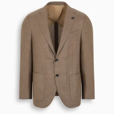 Gabriele Pasini Beige Cashmere Single-breasted Jacket