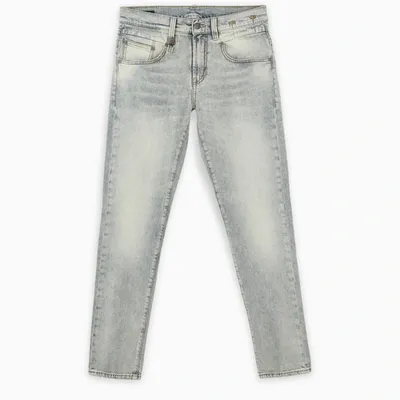 R13 Light Slim Jeans In Light Blue