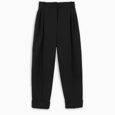 Alexander Mcqueen Black Peg-leg Trousers