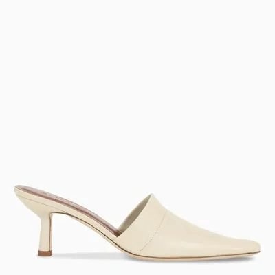 By Far Ivory Cynthia Mules In White