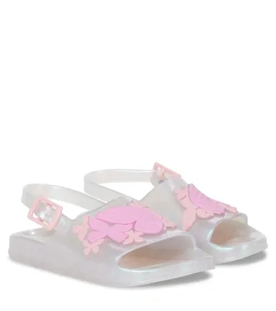 Sophia Webster Mini Kids' Butterfly Rubber Sandals In 白色