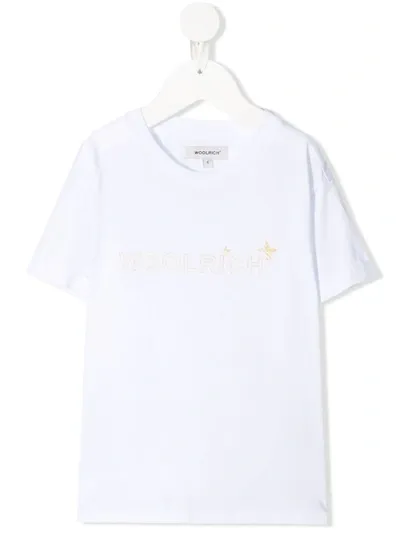 Woolrich Teen Logo-print Cotton T-shirt In White