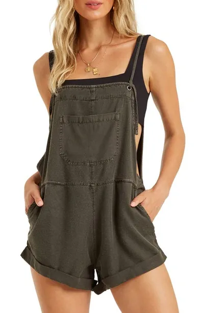 Billabong Wild Pursuit Overalls In Off Black