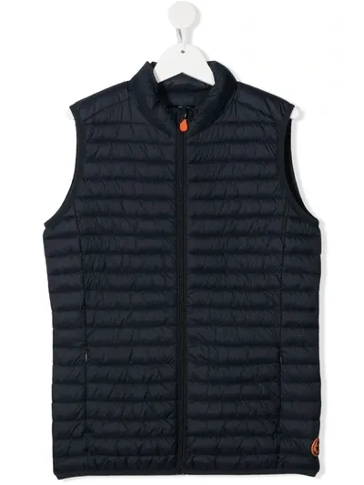 Save The Duck Teen Padded Gilet In Blue