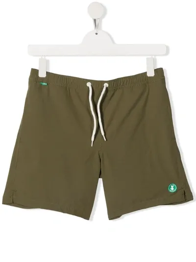 Save The Duck Teen Drawstring Swim Shorts In Green