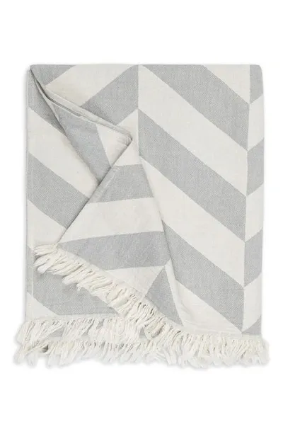 Matouk Paros Chevron Stripe Beach Towel In Shark