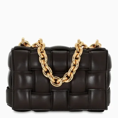 Bottega Veneta Chocolate/gold The Chain Cassette Bag In Brown