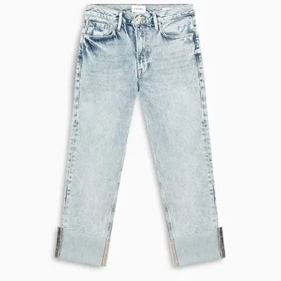 Frame Light Blue Le Piper Wide Cuff Jeans