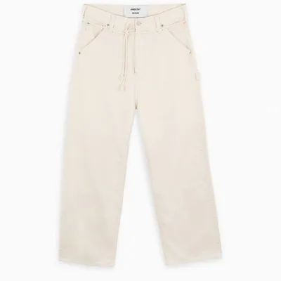 Ambush Ecru Drawstring Jeans In White