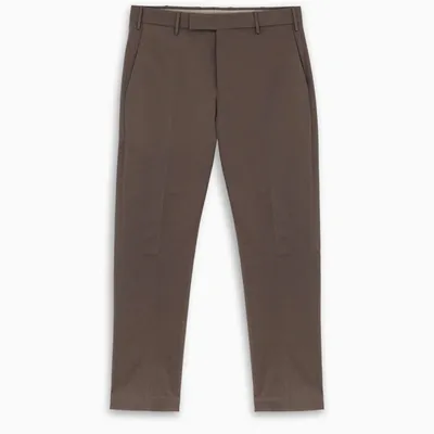 Pt Torino Taupe Dieci Trousers In Brown