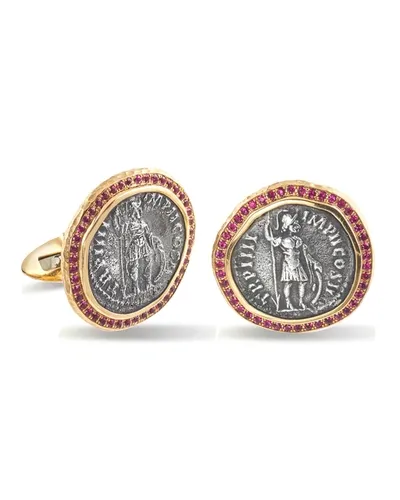 Jorge Adeler Men's Ancient Coin 18k Gold Cufflinks In Yellow Gold