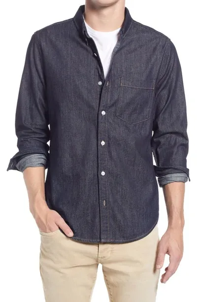 Ag Aiden Classic Denim Button-down Shirt In Bleak