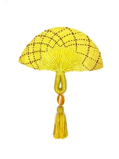 Ara Sunwear Lemon Flavor Raffia Hand Fan