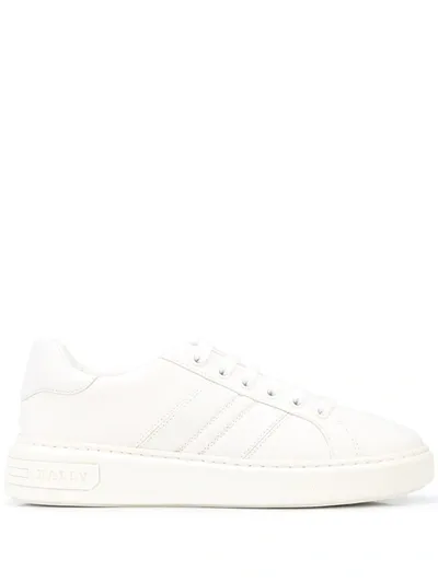 Bally Mandy Leather Sneakers In White