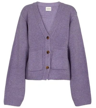 Khaite The Scarlet Cashmere Cardigan In Amethyst