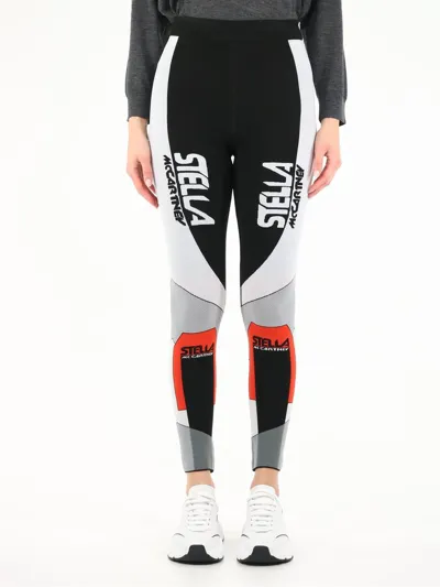 Stella Mccartney Sporty Logo-print Leggings In Grey