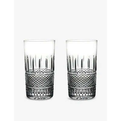 Waterford Irish Lace Crystal Hiball Glasses Set Of Two In Clear