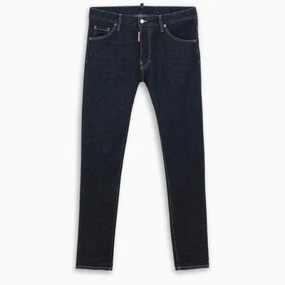 Dsquared2 Blue Logoed Slim Jeans