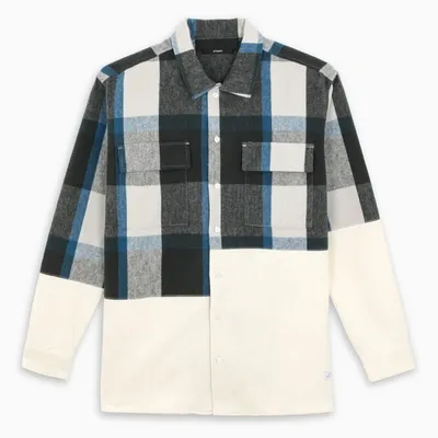 Stampd Checked Cotton Shirt In White