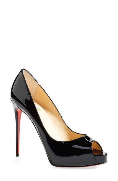 Christian Louboutin Privé Open Toe Pump In Black