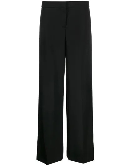 Alexander Mcqueen High-waist Wide-leg Trousers In Black