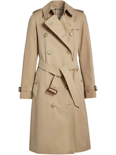 Burberry The Long Kensington Heritage Trench Coat In Honey