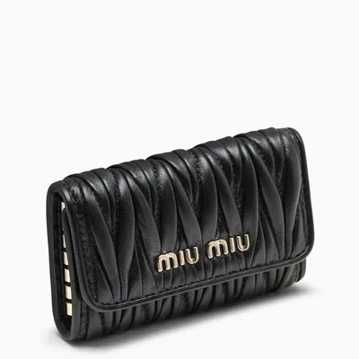 Miu Miu Black Leather Key Case