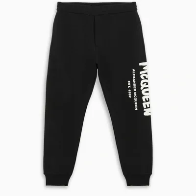 Alexander Mcqueen Black Logoed Joggers