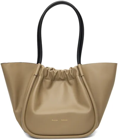 Proenza Schouler Large Ruched Tote In Light Taupe