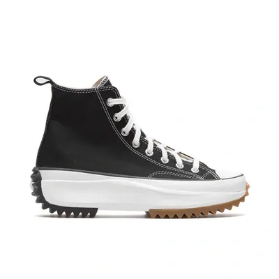 Converse Black Run Star Hike Sneakers In Nero+bianco