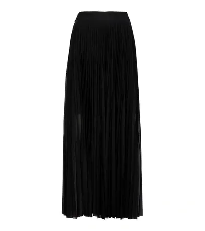 Victoria Victoria Beckham Pleated Jersey Maxi Skirt In Black