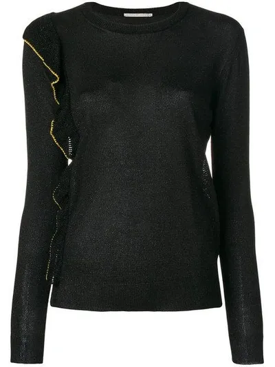 Marco De Vincenzo Ruffled Detail Jumper In Black