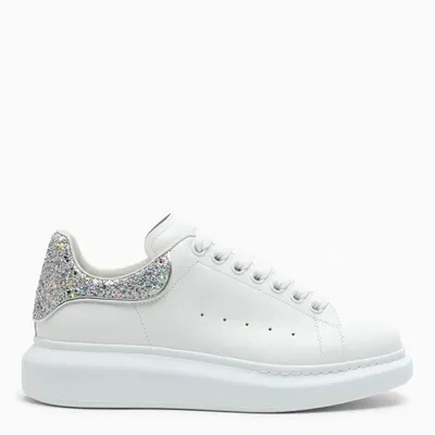 Alexander Mcqueen White Oversized Sneakers With Glitters