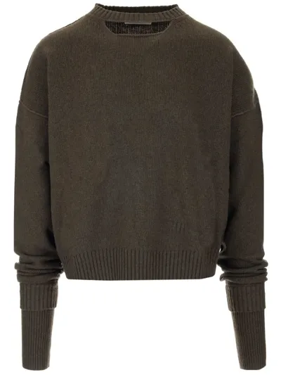 Ambush Cut-out Oversized Jumper In Olivine