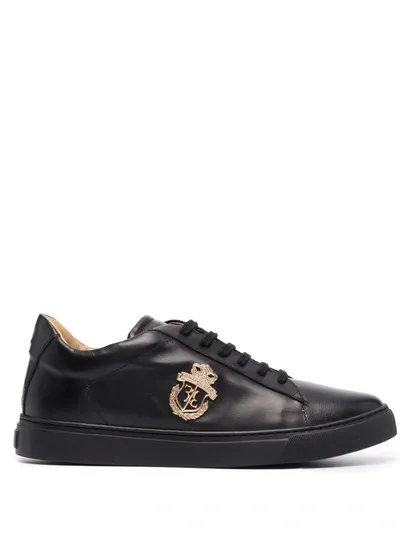 Billionaire Crest Low-top Sneakers In Schwarz