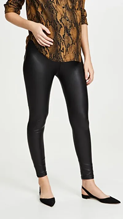 Plush Fleece Lined High Waisted Liquid Legging In Black