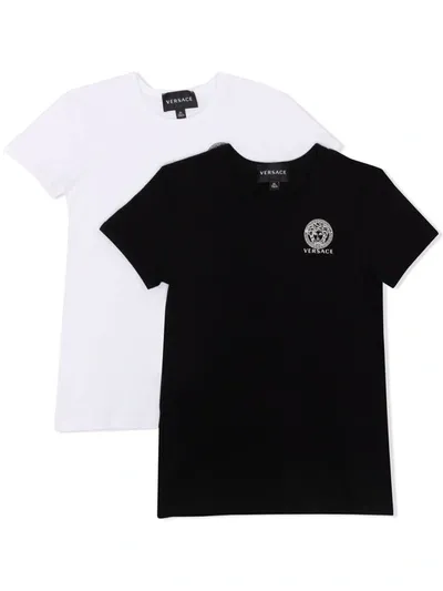 Versace Kids' Medusa-logo T-shirt Double-pack In White